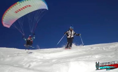 Paragliding VS Skiing, an extreme downhill chase